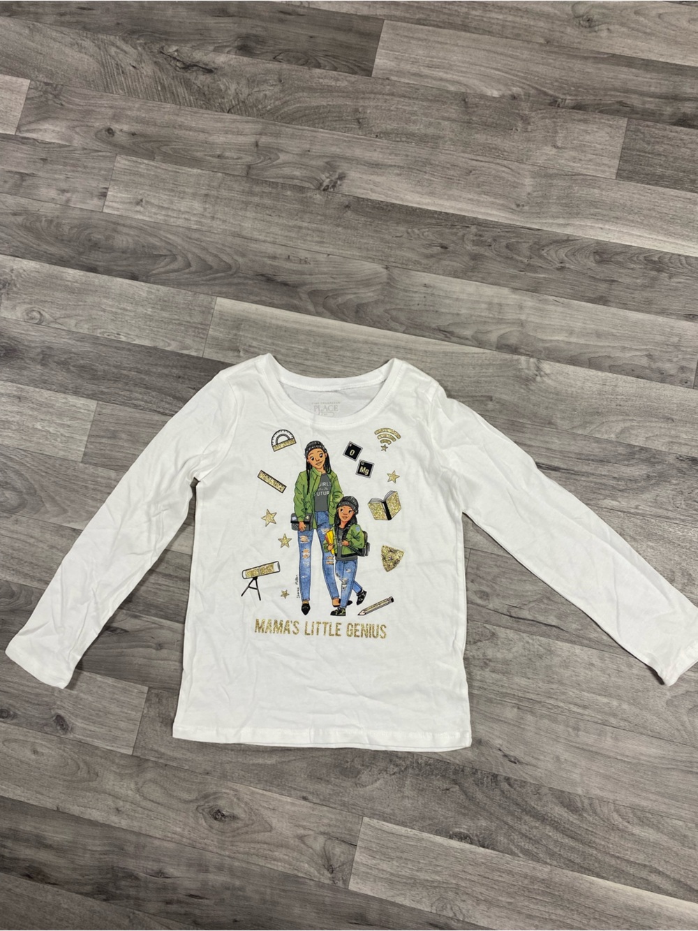 The Children's Place White Graphic Long Sleeve Tee